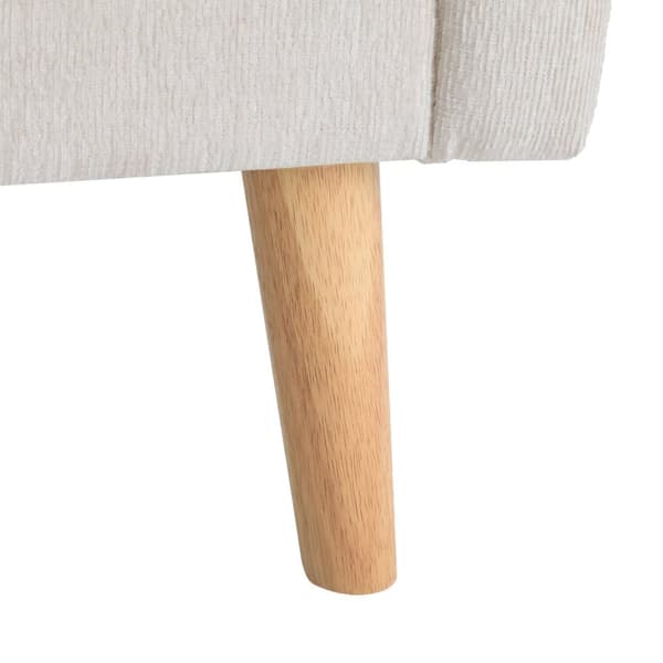 2-sitssoffa med chenilleklädsel - 162 x 74 x 77 cm - Beige