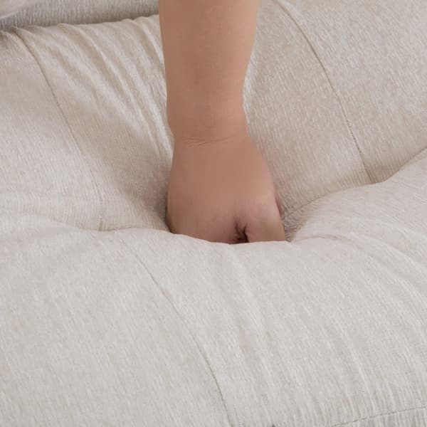 2-sitssoffa med chenilleklädsel - 162 x 74 x 77 cm - Beige
