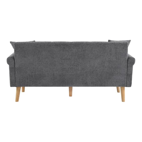 2-sitssoffa med chenilleklädsel - 162 x 74 x 77 cm - Grå