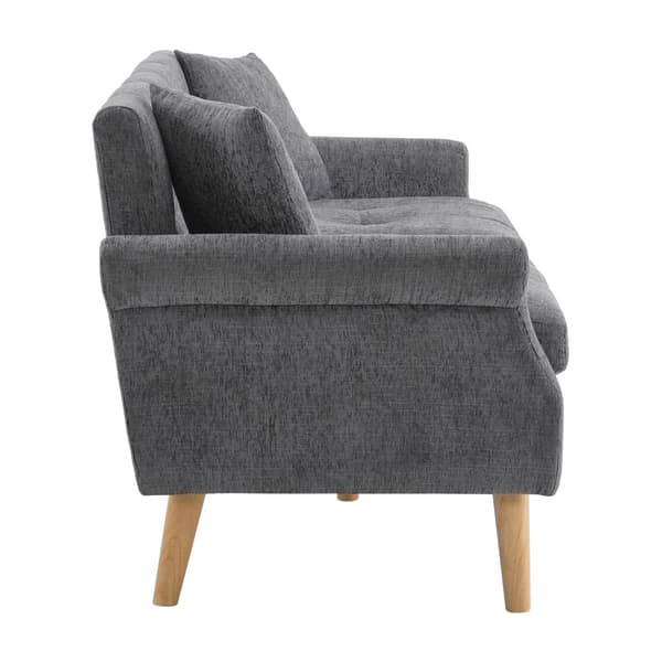 2-sitssoffa med chenilleklädsel - 162 x 74 x 77 cm - Grå