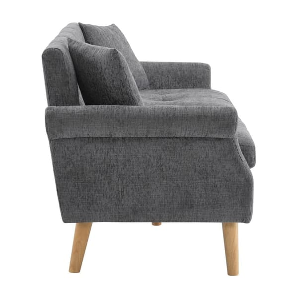 2-sitssoffa med chenilleklädsel - 162 x 74 x 77 cm - Grå