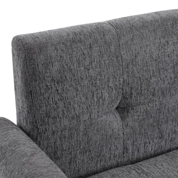 2-sitssoffa med chenilleklädsel - 162 x 74 x 77 cm - Grå