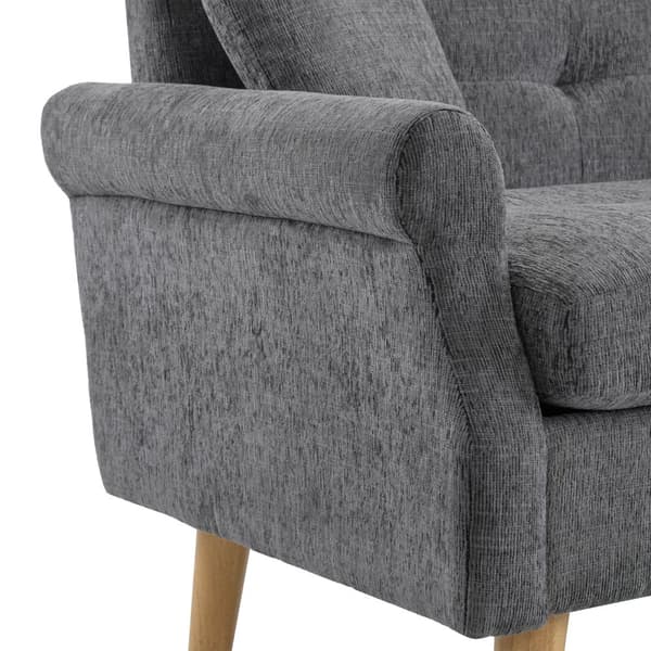 2-sitssoffa med chenilleklädsel - 162 x 74 x 77 cm - Grå