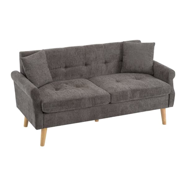 2-sitssoffa med chenilleklädsel - 162 x 74 x 77 cm - Taupe