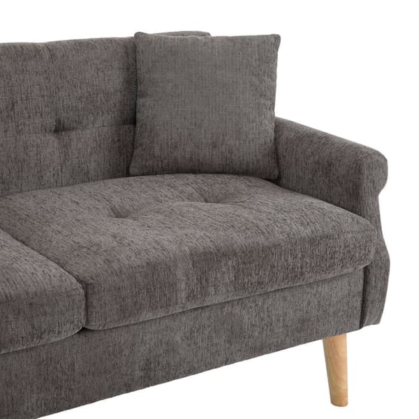 2-sitssoffa med chenilleklädsel - 162 x 74 x 77 cm - Taupe