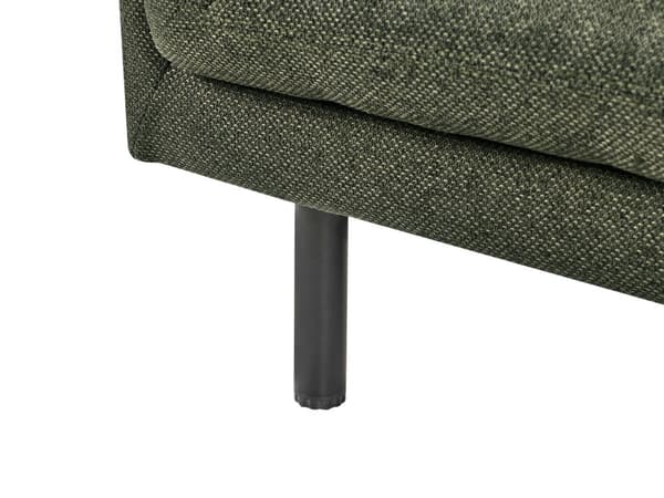 2-seters Sofa Grønt Polyester Stoff Tre Svarte Ben Polstrede Stuemøbler