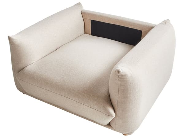 5-seters sofagruppe Lys beige Stoff 3-seters sofa 2 lenestoler Ben i tre Pynteputer Moderne og skandinavisk stil Stue