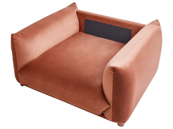 5-seters sofagruppe Gyllebrun Fløyel 3-seters sofa 2 lenestoler Ben i tre Pynteputer Moderne og skandinavisk stil Stue