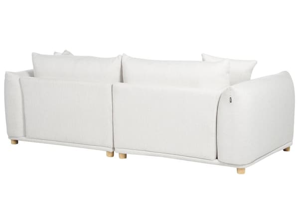 5-seters sofagruppe Off-white Stoff 3-seters sofa 2 lenestoler Ben i tre Pynteputer Moderne og skandinavisk stil Stue