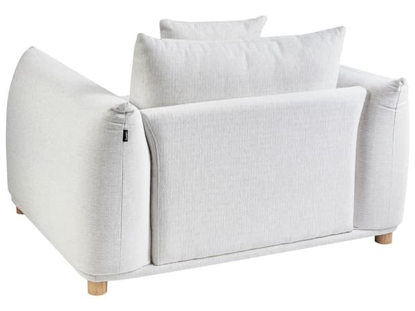 5-seters sofagruppe Off-white Stoff 3-seters sofa 2 lenestoler Ben i tre Pynteputer Moderne og skandinavisk stil Stue