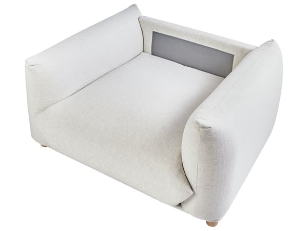 5-seters sofagruppe Off-white Stoff 3-seters sofa 2 lenestoler Ben i tre Pynteputer Moderne og skandinavisk stil Stue