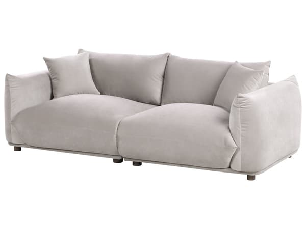 5-seters sofagruppe Taupe Fløyel 3-seters sofa 2 lenestoler Ben i tre Pynteputer Moderne og skandinavisk stil Stue