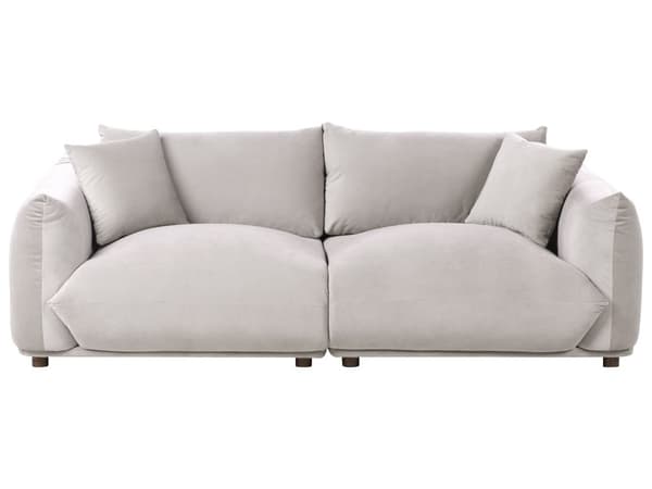 5-seters sofagruppe Taupe Fløyel 3-seters sofa 2 lenestoler Ben i tre Pynteputer Moderne og skandinavisk stil Stue