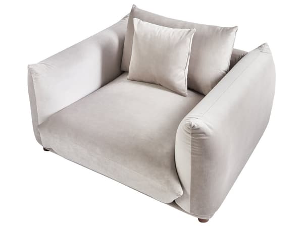 5-seters sofagruppe Taupe Fløyel 3-seters sofa 2 lenestoler Ben i tre Pynteputer Moderne og skandinavisk stil Stue