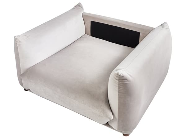 5-seters sofagruppe Taupe Fløyel 3-seters sofa 2 lenestoler Ben i tre Pynteputer Moderne og skandinavisk stil Stue
