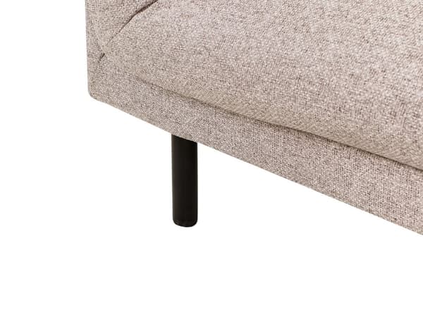 2-personers sofa lysebrun polstret polyester sorte træben stuemøbler