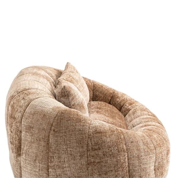 Brun Chenille Bean Chair Sofa – Komfortabel og holdbar doven liggestol med høj ryg til voksne og børn, indendørs og udendørs brug