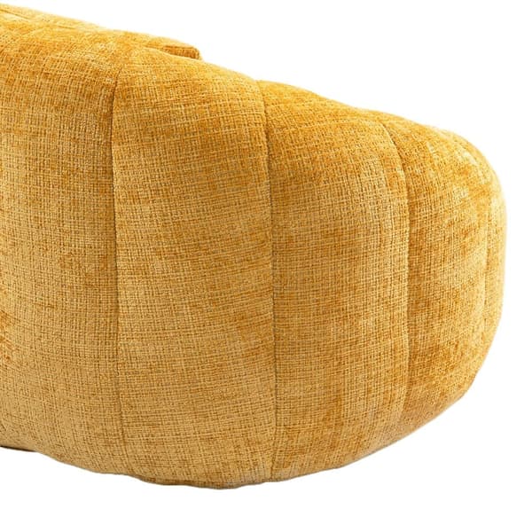 Säckfåtölj Soffa i Gul Chenille – Bekväm och Hållbar Lazy Lounger med Hög Rygg för Vuxna och Barn, Inomhus & Utomhus Användning
