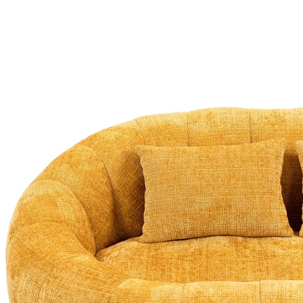 Säckfåtölj Soffa i Gul Chenille – Bekväm och Hållbar Lazy Lounger med Hög Rygg för Vuxna och Barn, Inomhus & Utomhus Användning