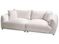 Miniatyrbillede 6 af 11: Sofa Hvid Boucle 3 Personers Bred Flydersofa til Stue Stofsofa Moderne Siddemøbel med Ekstra Rygpuder Designsofa