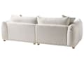Miniatyrbillede 7 af 11: Sofa Hvid Boucle 3 Personers Bred Flydersofa til Stue Stofsofa Moderne Siddemøbel med Ekstra Rygpuder Designsofa
