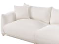 Miniatyrbillede 11 af 11: Sofa Hvid Boucle 3 Personers Bred Flydersofa til Stue Stofsofa Moderne Siddemøbel med Ekstra Rygpuder Designsofa