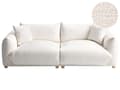 Miniatyrbillede 1 af 11: Sofa Hvid Boucle 3 Personers Bred Flydersofa til Stue Stofsofa Moderne Siddemøbel med Ekstra Rygpuder Designsofa