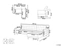 Miniatyrbillede 3 af 11: Sovesofa med Chaiselong Blå Velour 4 Personers Sofa L Formet Hjørnesofa Dyb Sofaseng Blød Stofsofa Design Hjørnesovesofa Venstrevendt