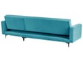 Miniatyrbillede 7 af 11: Sovesofa med Chaiselong Blå Velour 4 Personers Sofa L Formet Hjørnesofa Dyb Sofaseng Blød Stofsofa Design Hjørnesovesofa Venstrevendt