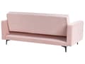 Miniatyrbillede 7 af 11: Sovesofa Lyserød Velour 3 Personers Moderne Blød Sofa Sofaseng Tre Personers Designsofa Praktisk Splitback Stofsofa God Liggekomfort