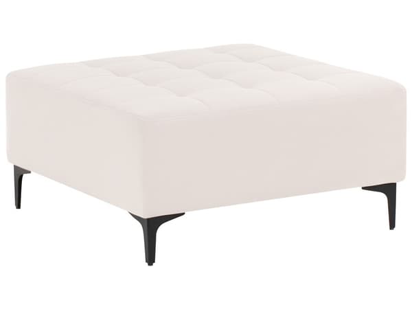 Sovesofa med Chaiselong Beige Velour 4 Personers Sofa L Formet Hjørnesofa med Fodskammel Sofaseng Blød Stofsofa Design Hjørnesovesofa