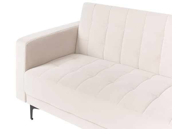 Sovesofa med Chaiselong Beige Velour 4 Personers Sofa L Formet Hjørnesofa med Fodskammel Sofaseng Blød Stofsofa Design Hjørnesovesofa