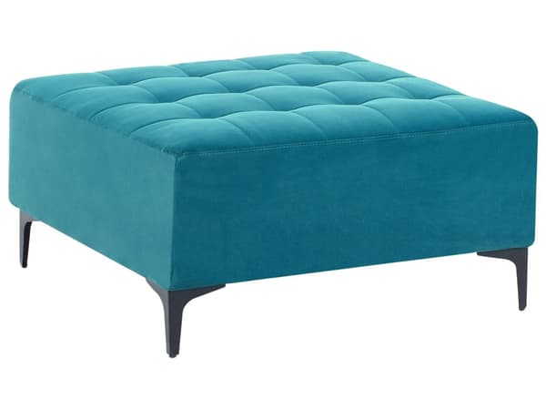 Vendbar Sovesofa med Sjeselong Venstrehånds Hjørnesofa Sjøblå Fløyels Tuftet Stoff Moderne L-formet Modulær 4 Seter med Ottoman Sjeselongue