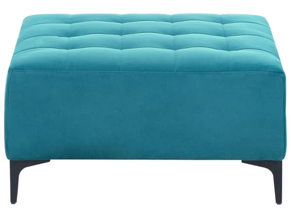 Vendbar Sovesofa med Sjeselong Venstrehånds Hjørnesofa Sjøblå Fløyels Tuftet Stoff Moderne L-formet Modulær 4 Seter med Ottoman Sjeselongue