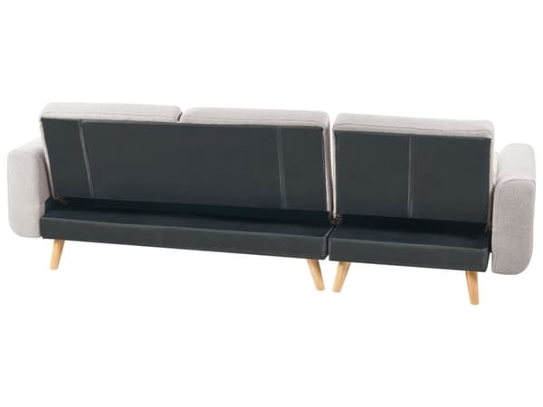 Sovesofa med Chaiselong Grå 3 Personers Sofa L Formet Hjørnesofa Dyb Sofaseng Blød Stofsofa Design Hjørnesovesofa Venstrevendt