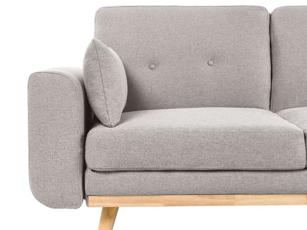 Sovesofa med Chaiselong Grå 3 Personers Sofa L Formet Hjørnesofa Dyb Sofaseng Blød Stofsofa Design Hjørnesovesofa Venstrevendt