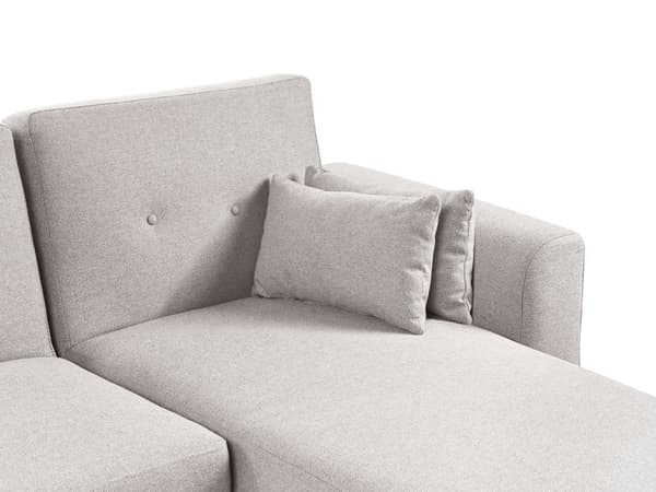 Sovesofa med Chaiselong Grå 3 Personers Sofa L Formet Hjørnesofa Dyb Sofaseng Blød Stofsofa Design Hjørnesovesofa Venstrevendt