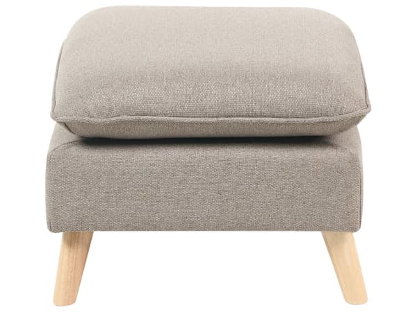 Sofa Lysebrun Polyester 3 Personers Tyk Polstret Dyb Blød Stofsofa med Fodskammel til Stuen Moderne Inspiration Stue Møbel Moderne