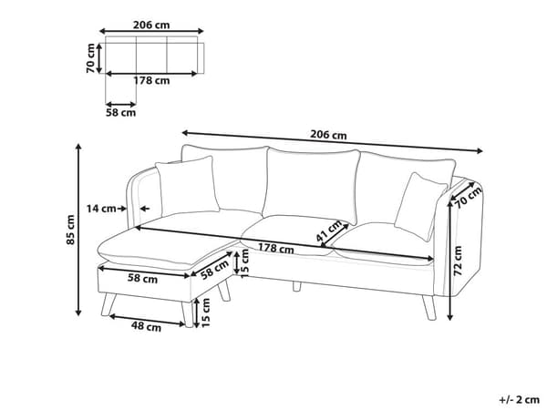 Sofa Hvid Polyester 3 Personers Tyk Polstret Dyb Blød Stofsofa med Fodskammel til Stuen Moderne Inspiration Stue Møbel Moderne