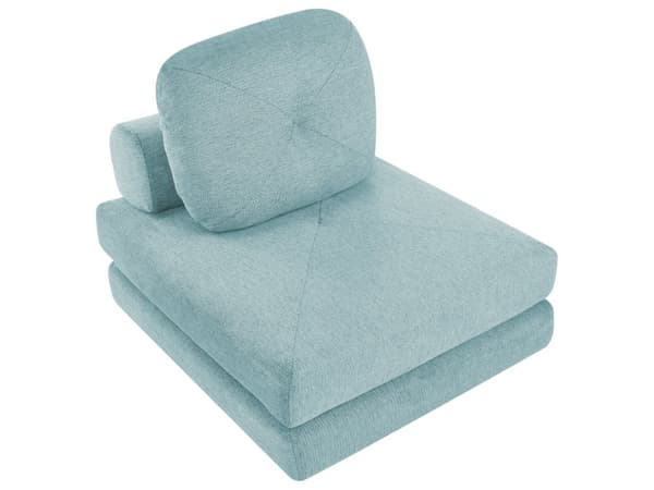 Sofa puf liggende mintgrøn polstret sofa til stuen værelse med sovefunktion pude aftagelige pudebetræk moderne design