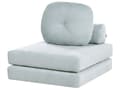 Miniatyrbillede 6 af 11: Sofa puf liggende lyseblå polstret sofa til stuen værelse med sovefunktion pude aftagelige pudebetræk moderne design