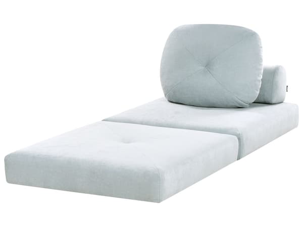 Sofa puf liggende lyseblå polstret sofa til stuen værelse med sovefunktion pude aftagelige pudebetræk moderne design