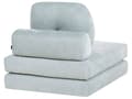 Miniatyrbillede 8 af 11: Sofa puf liggende lyseblå polstret sofa til stuen værelse med sovefunktion pude aftagelige pudebetræk moderne design