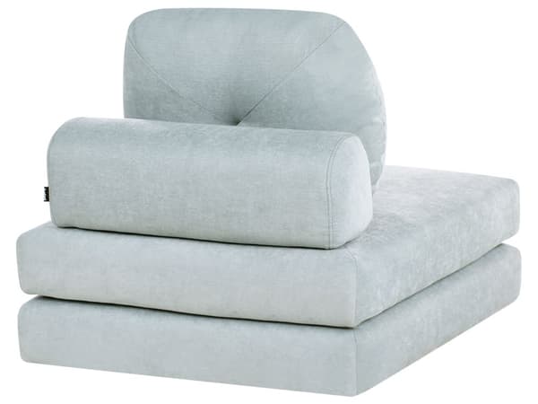 Sofa puf liggende lyseblå polstret sofa til stuen værelse med sovefunktion pude aftagelige pudebetræk moderne design