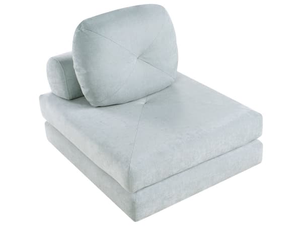 Sofa puf liggende lyseblå polstret sofa til stuen værelse med sovefunktion pude aftagelige pudebetræk moderne design