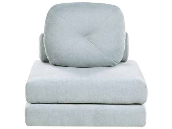 Sofa puf liggende lyseblå polstret sofa til stuen værelse med sovefunktion pude aftagelige pudebetræk moderne design
