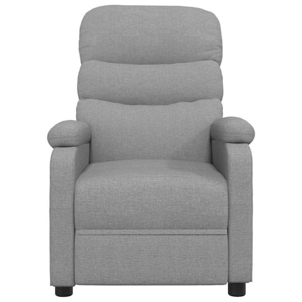 vidaXL Reclinerfåtölj ljusgrå tyg