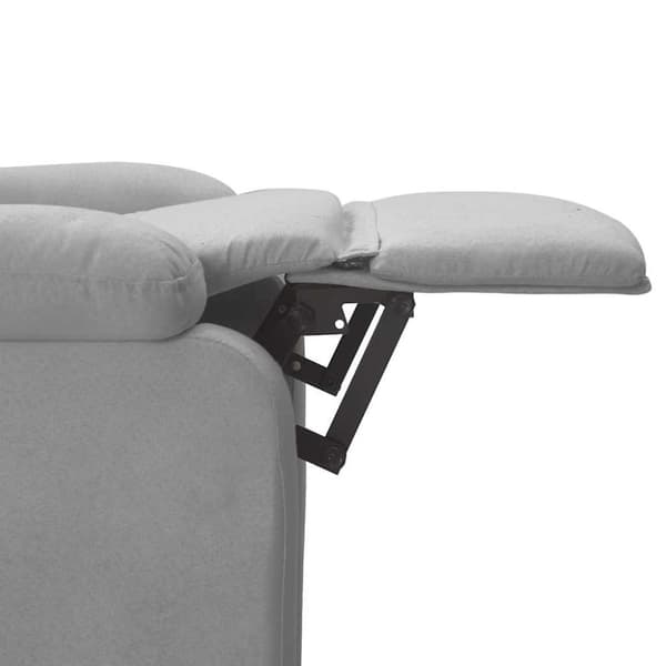 vidaXL Reclinerfåtölj ljusgrå tyg