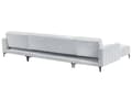 Miniatyrbillede 7 af 9: U Sofa med Dobbelt Chaiselong Lysegrå Velour 5 Personers Sovesofa Open End Moderne Tuftet Sofa med Sovefunktion til Stue Indretning