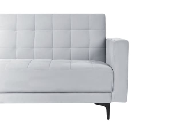 Sovesofa Lysegrå Velour 3 Personers Moderne Blød Sofa Sofaseng Tre Personers Designsofa Praktisk Splitback Stofsofa God Liggekomfort